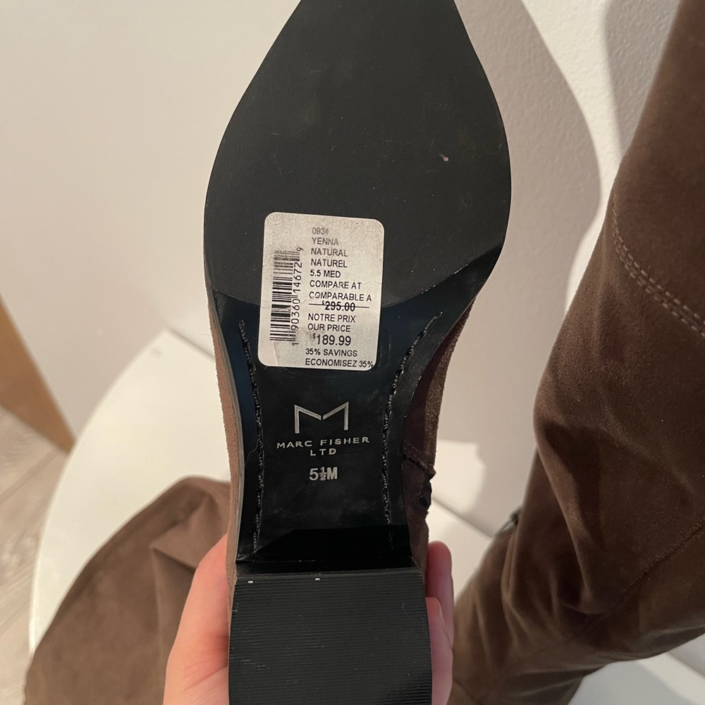 Brown Suede Over-the-Knee Boots - Picture 8 of 9